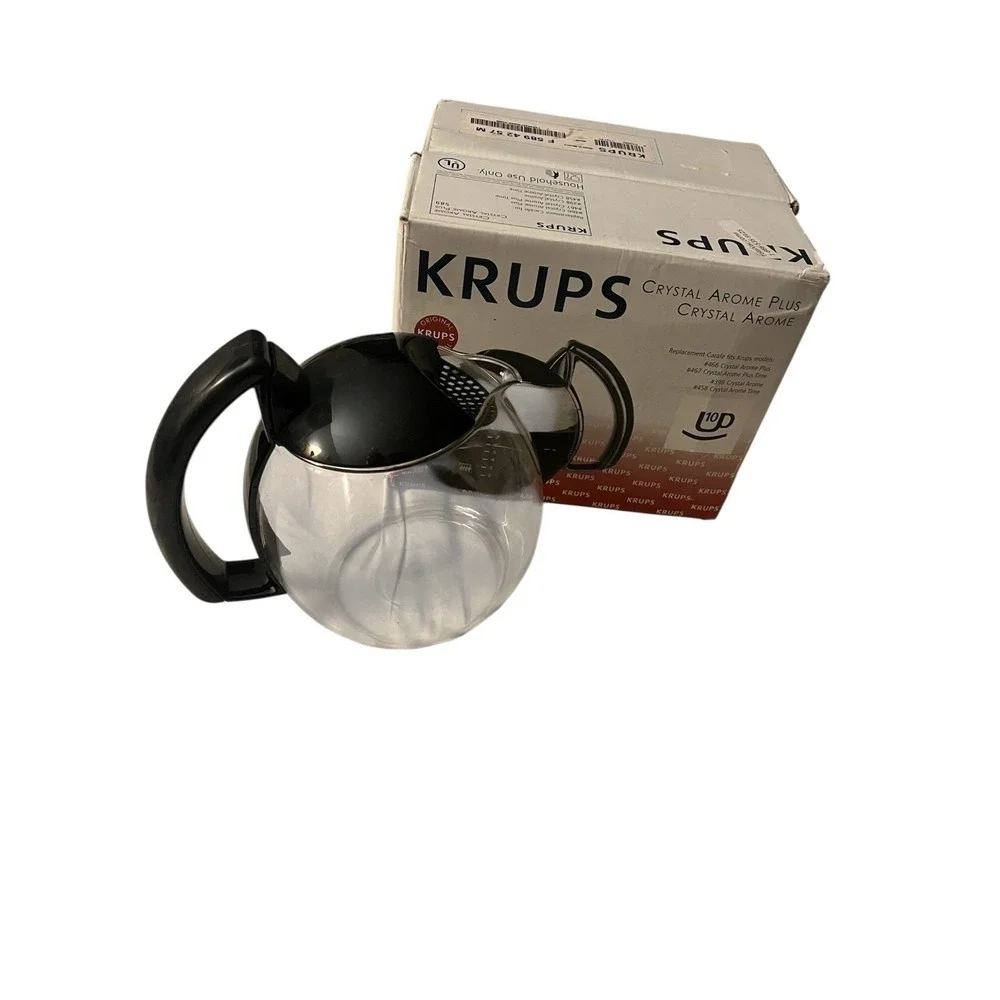 Krups Crystal Arome Replacement 10 Cup Coffee Carafe Black for 398 458 466 467
